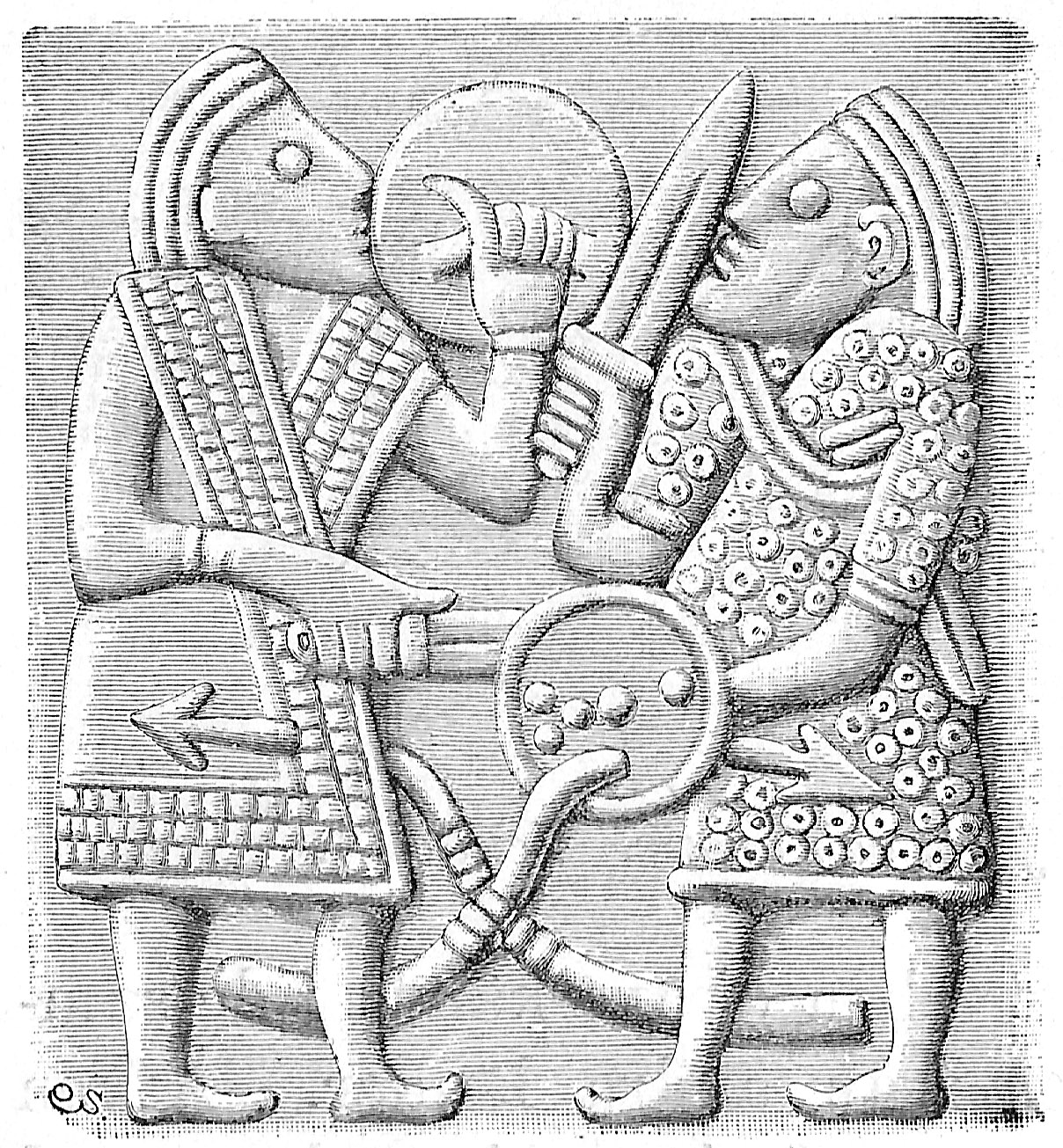 Desti�ka helmy z hrobu Vendel XIV.