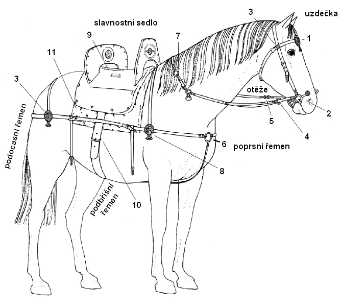 Rekontrukce postroje z hrobu Sutton Hoo.